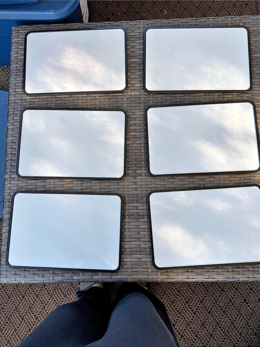 Set of 6 White Rectangular dry erase whiteboards
